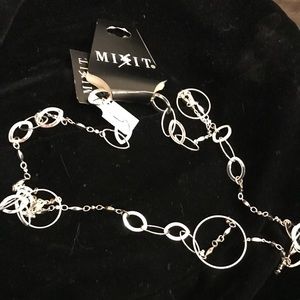 Silver tone necklace.